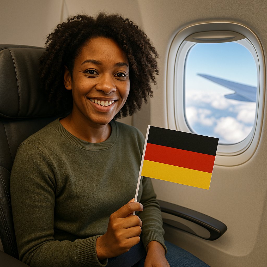 Student with German flag